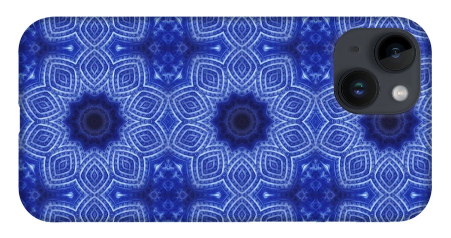 Blue and White Kaleidoscope - Phone Case