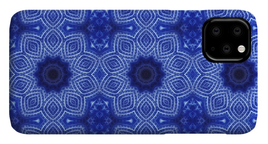 Blue and White Kaleidoscope - Phone Case