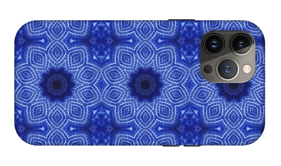 Blue and White Kaleidoscope - Phone Case