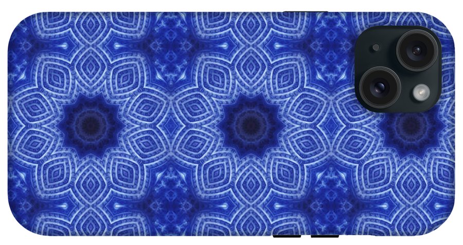 Blue and White Kaleidoscope - Phone Case