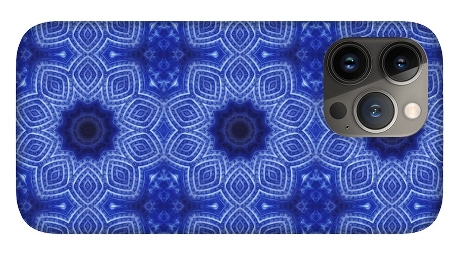 Blue and White Kaleidoscope - Phone Case