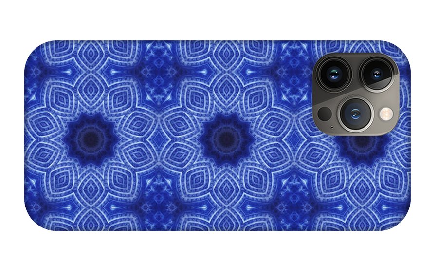 Blue and White Kaleidoscope - Phone Case