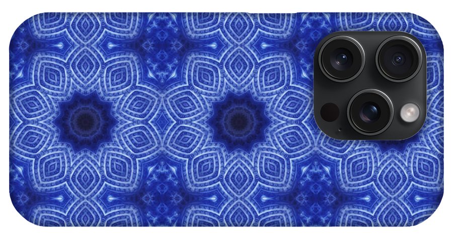 Blue and White Kaleidoscope - Phone Case