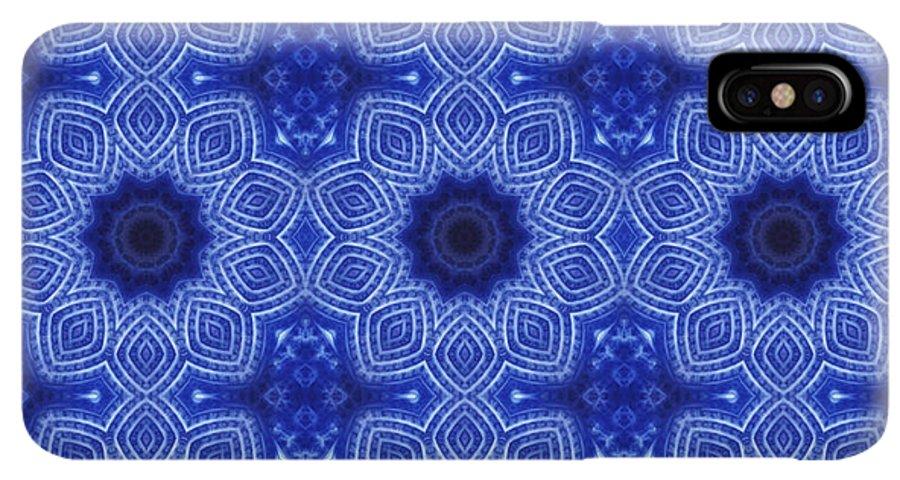 Blue and White Kaleidoscope - Phone Case