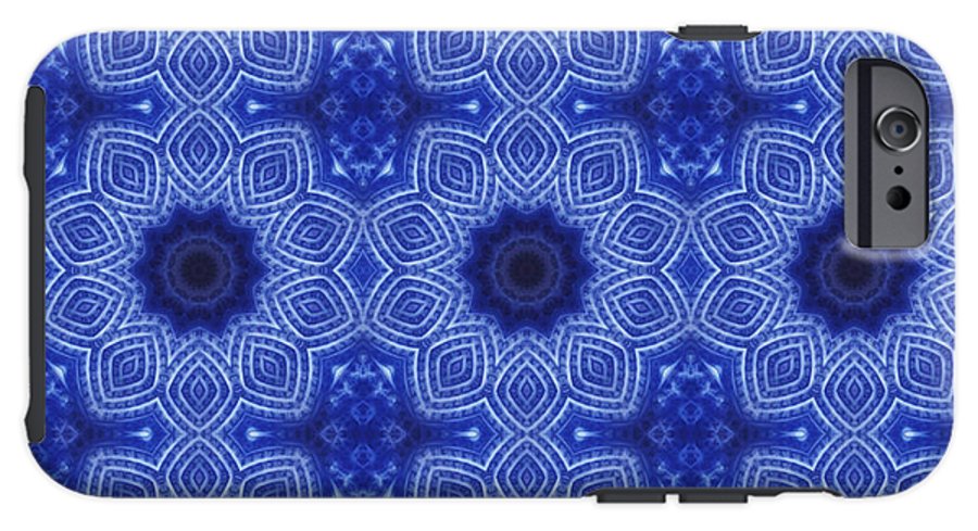 Blue and White Kaleidoscope - Phone Case