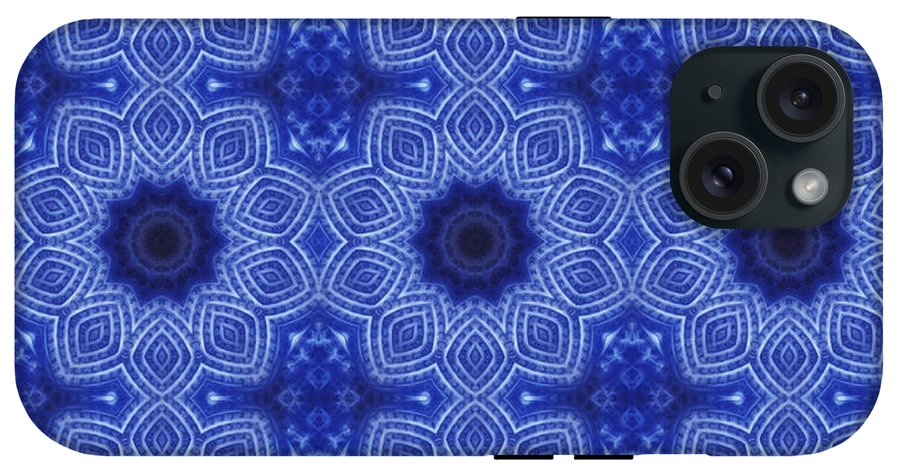 Blue and White Kaleidoscope - Phone Case