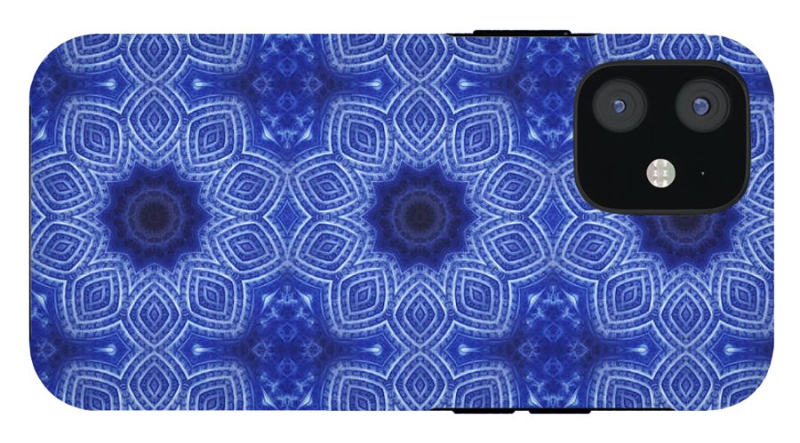 Blue and White Kaleidoscope - Phone Case