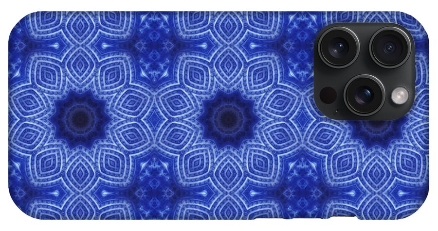 Blue and White Kaleidoscope - Phone Case