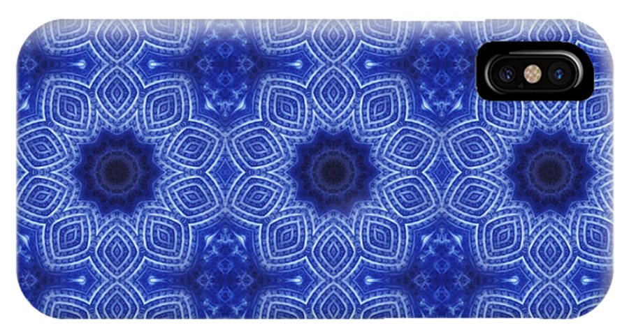 Blue and White Kaleidoscope - Phone Case