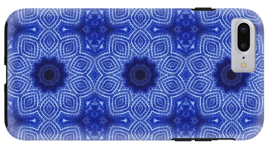 Blue and White Kaleidoscope - Phone Case