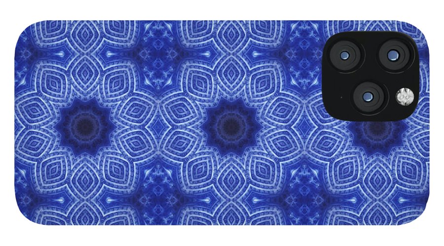 Blue and White Kaleidoscope - Phone Case