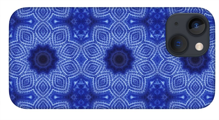 Blue and White Kaleidoscope - Phone Case