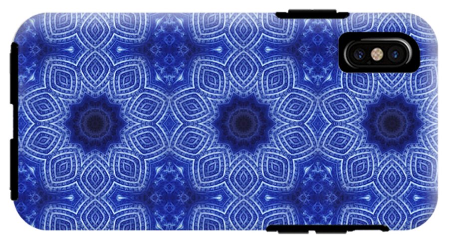 Blue and White Kaleidoscope - Phone Case