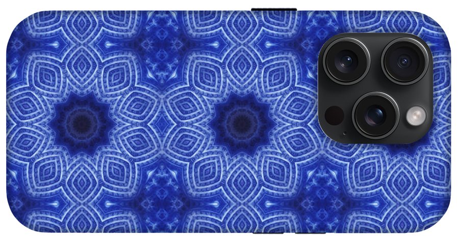Blue and White Kaleidoscope - Phone Case
