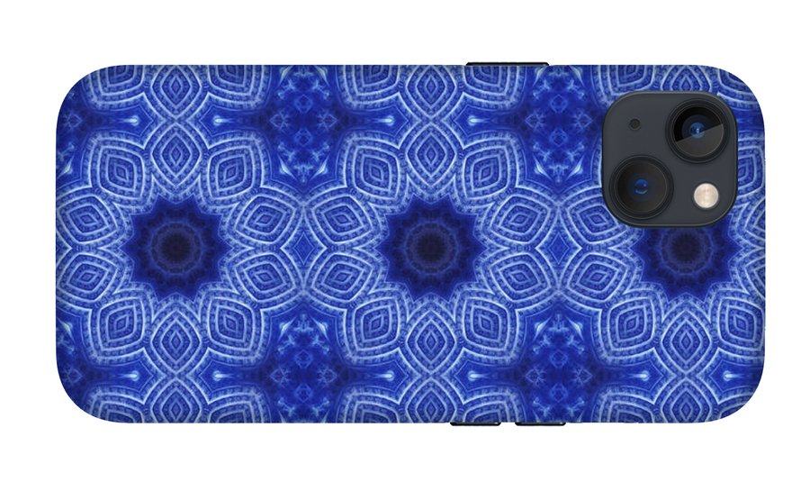 Blue and White Kaleidoscope - Phone Case