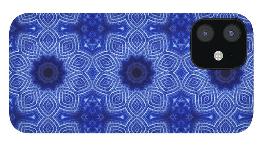 Blue and White Kaleidoscope - Phone Case