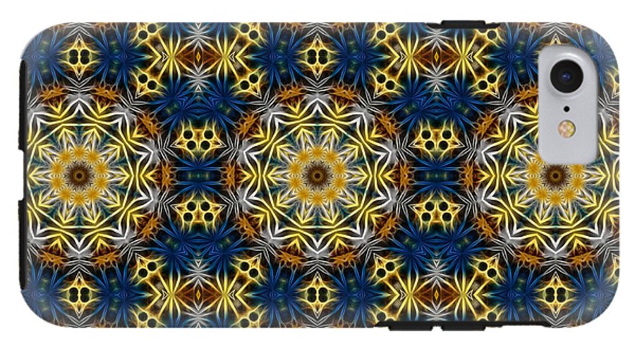 Blue and Yellow Kaleidoscope - Phone Case