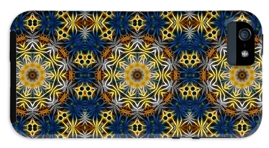 Blue and Yellow Kaleidoscope - Phone Case