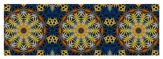 Blue and Yellow Kaleidoscope - Yoga Mat