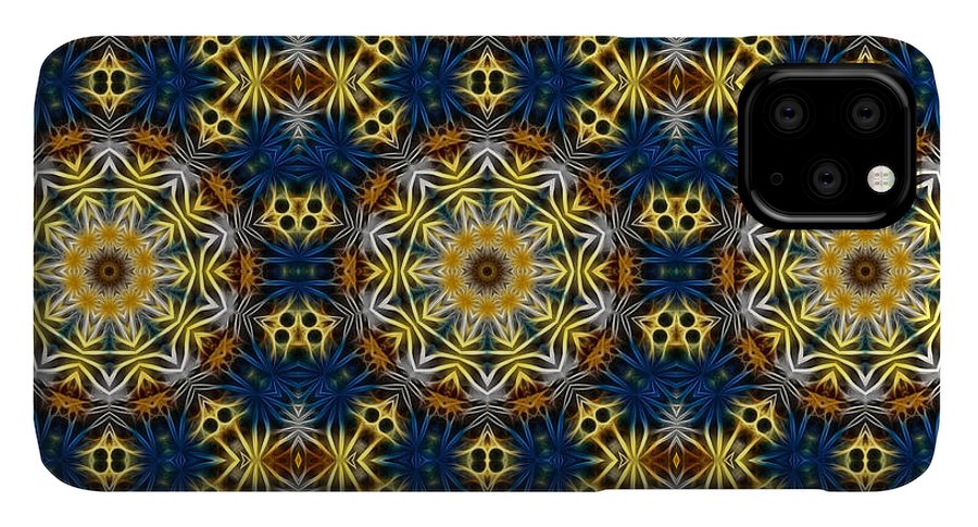 Blue and Yellow Kaleidoscope - Phone Case