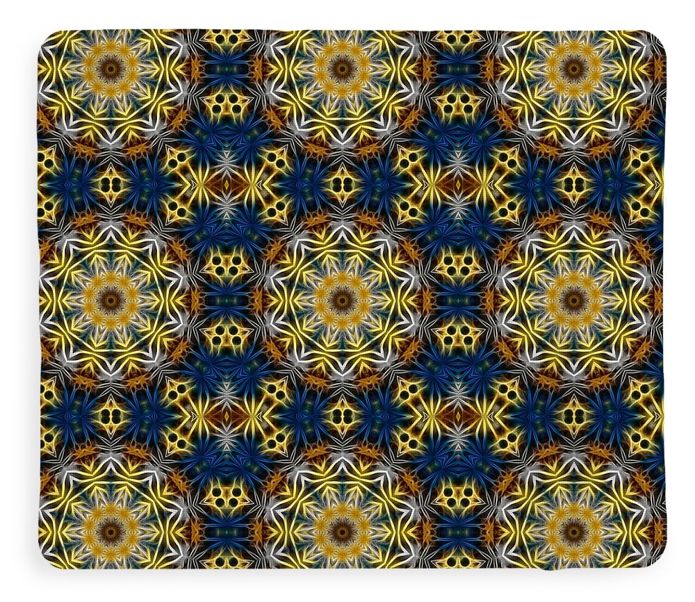 Blue and Yellow Kaleidoscope - Blanket