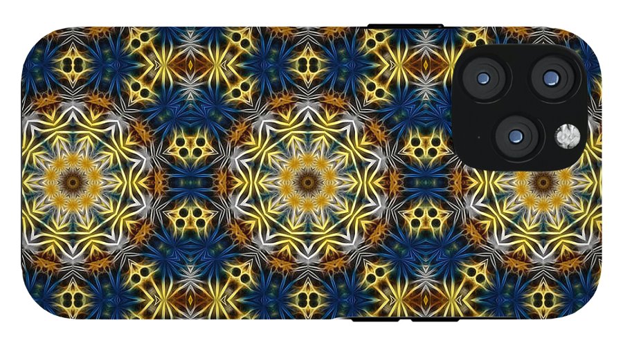 Blue and Yellow Kaleidoscope - Phone Case