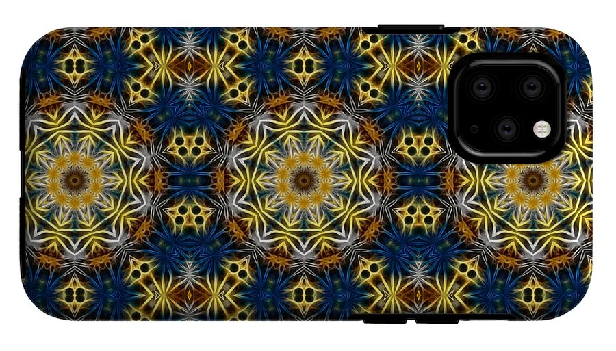 Blue and Yellow Kaleidoscope - Phone Case