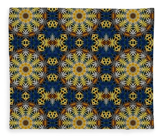 Blue and Yellow Kaleidoscope - Blanket