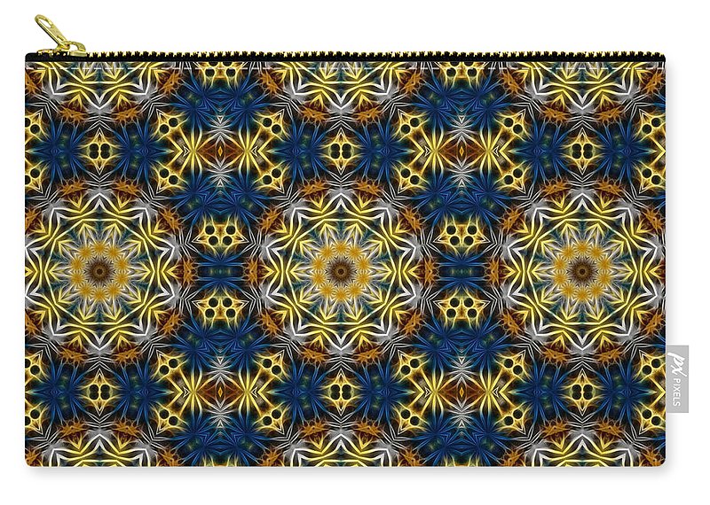 Blue and Yellow Kaleidoscope - Carry-All Pouch