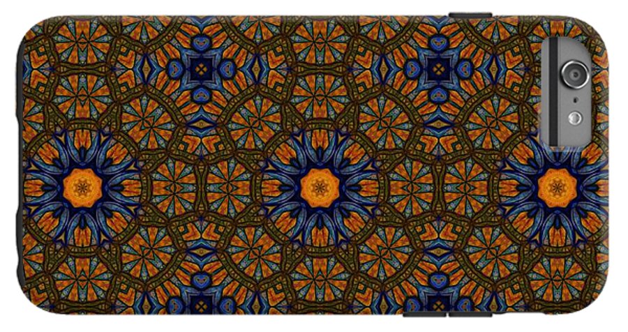Blue and Yellow Sketchy Kaleidoscope - Phone Case