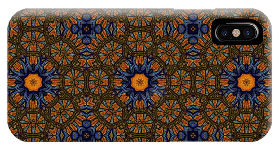 Blue and Yellow Sketchy Kaleidoscope - Phone Case