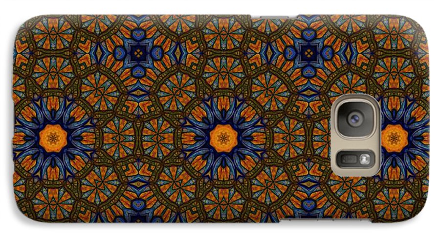 Blue and Yellow Sketchy Kaleidoscope - Phone Case