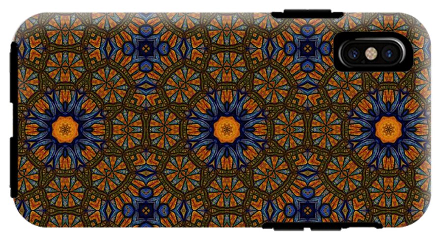 Blue and Yellow Sketchy Kaleidoscope - Phone Case
