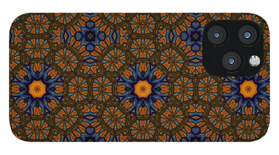 Blue and Yellow Sketchy Kaleidoscope - Phone Case