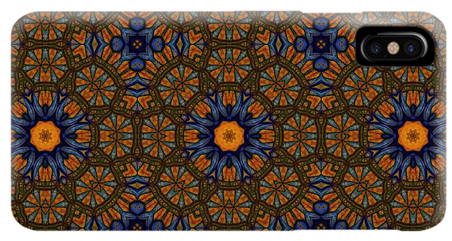 Blue and Yellow Sketchy Kaleidoscope - Phone Case