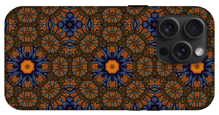 Blue and Yellow Sketchy Kaleidoscope - Phone Case