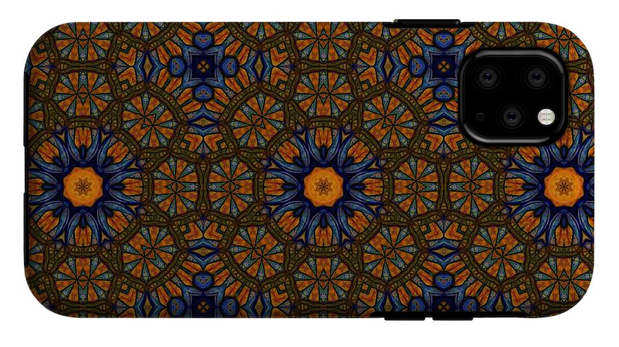 Blue and Yellow Sketchy Kaleidoscope - Phone Case