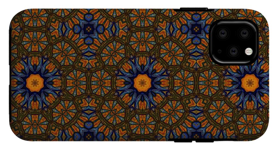 Blue and Yellow Sketchy Kaleidoscope - Phone Case