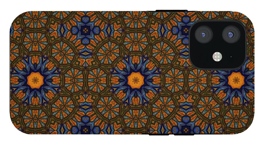 Blue and Yellow Sketchy Kaleidoscope - Phone Case