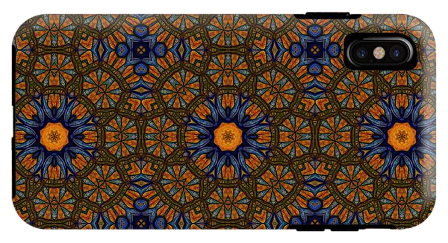 Blue and Yellow Sketchy Kaleidoscope - Phone Case