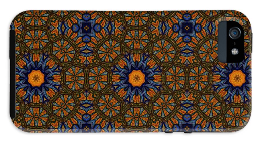 Blue and Yellow Sketchy Kaleidoscope - Phone Case
