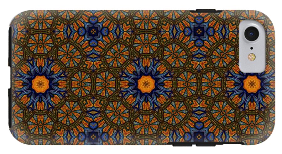 Blue and Yellow Sketchy Kaleidoscope - Phone Case