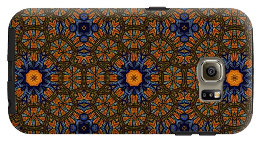 Blue and Yellow Sketchy Kaleidoscope - Phone Case
