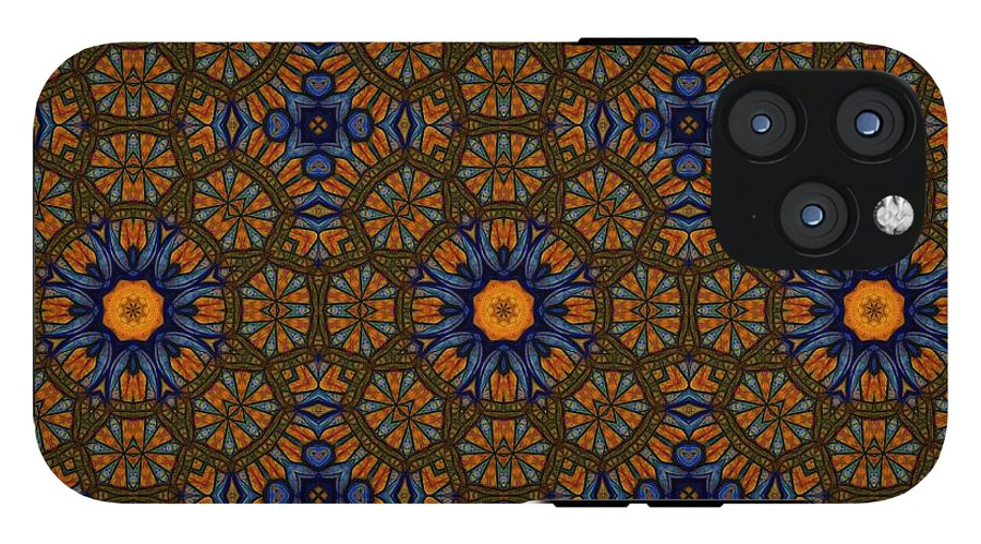 Blue and Yellow Sketchy Kaleidoscope - Phone Case