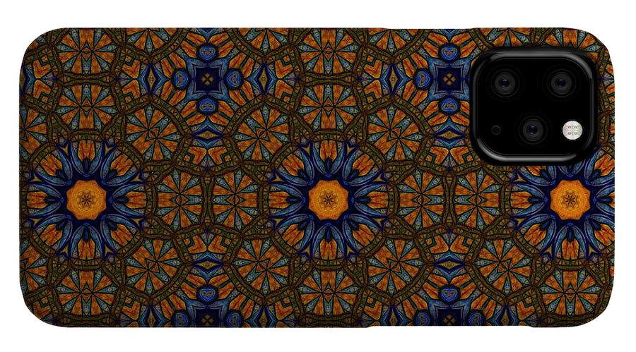 Blue and Yellow Sketchy Kaleidoscope - Phone Case