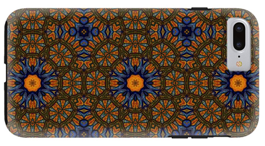 Blue and Yellow Sketchy Kaleidoscope - Phone Case