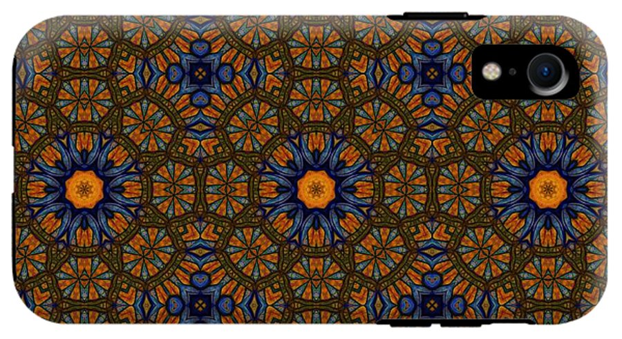 Blue and Yellow Sketchy Kaleidoscope - Phone Case