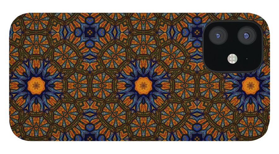 Blue and Yellow Sketchy Kaleidoscope - Phone Case