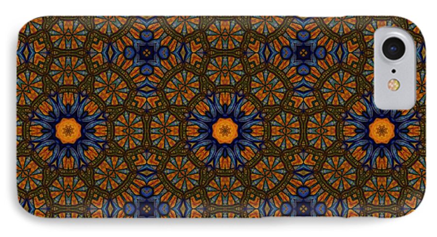 Blue and Yellow Sketchy Kaleidoscope - Phone Case
