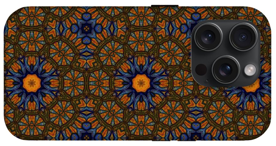 Blue and Yellow Sketchy Kaleidoscope - Phone Case